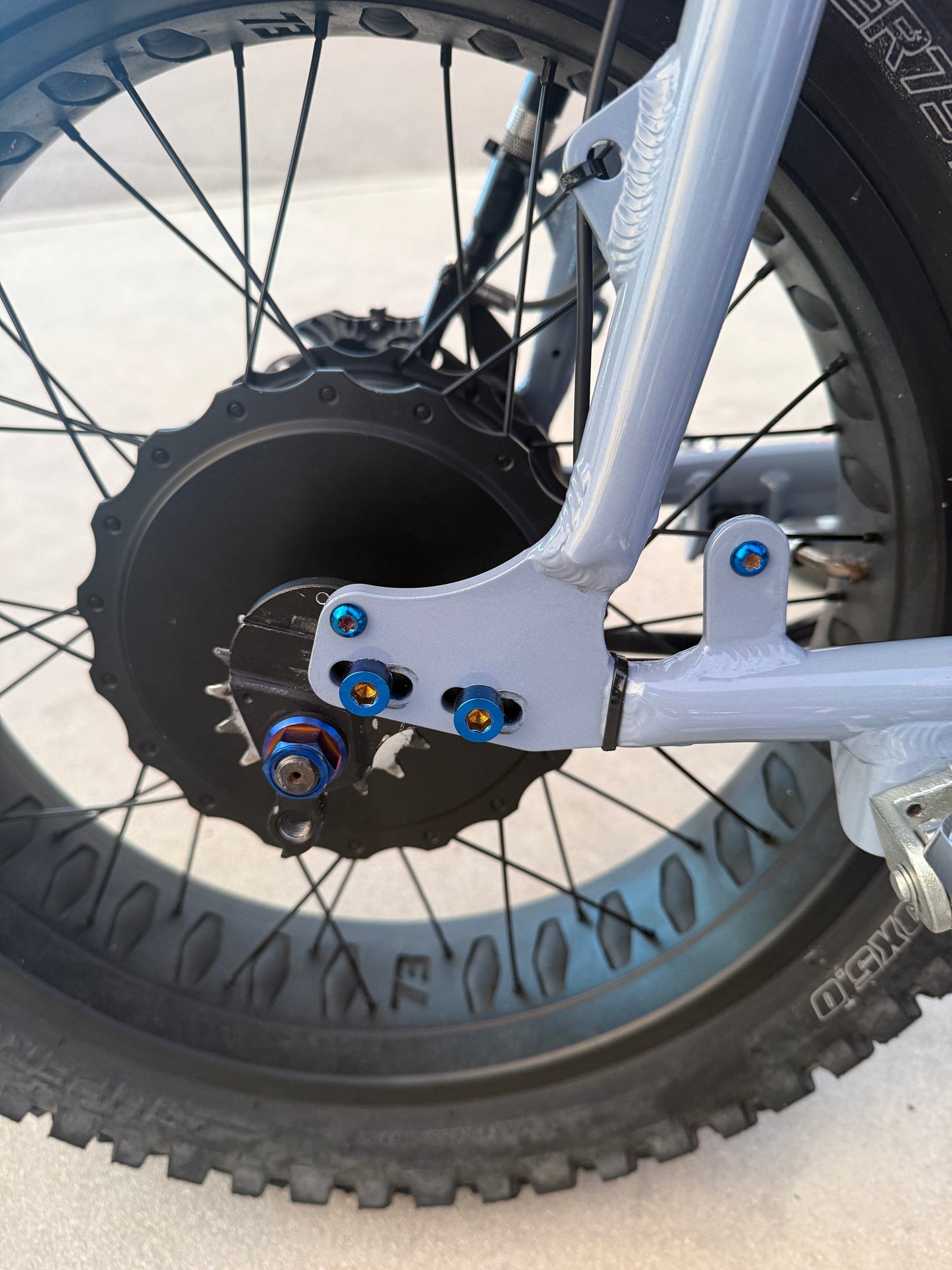 Super 73 titanium drop down bolts